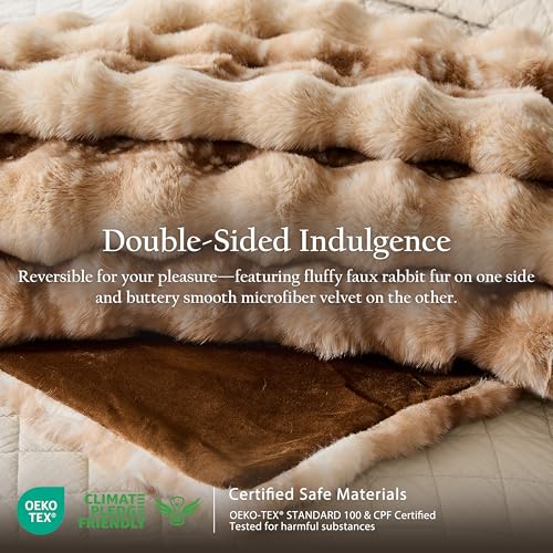 WDCOZY Deer Fawn Animal Print Bubble Throw Blanket - Queen 90x90 Inches