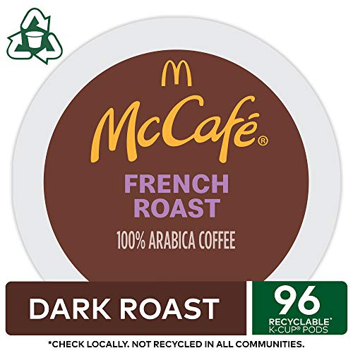 McCafé French Roast Coffee Pods 24 Count Pack of 4 for Keurig K-Cup Brewers