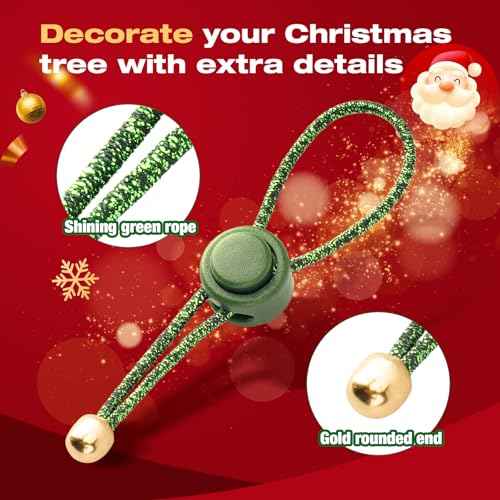 Christmas Ornament Guardian, Adjustable Ornament Hooks for Hanging Small Large Heavy Ornaments, Ornaments Hanger Hooks for Christmas Tree Hanging Holiday Ornaments (24)