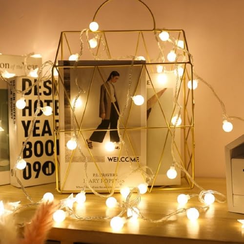 Globe USB String Lights, 20ft 40 LED Globe USB Powered Fairy Lights Warm White for Party Birthday Christmas Home Decoration