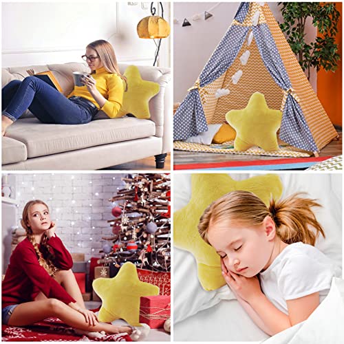 Star Pillow Plush Soft Star Shaped Throw Pillows Toy Stuffed Cushion Yellow 15.7"
