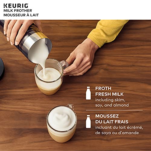 Milk Frother for Hot & Cold Beverages - Non-Dairy, 6 Oz, Black