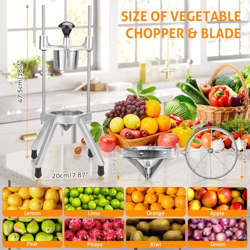Commercial Stainless Steel 6 Wedge Fruit Lemon Lime Slicer Cutter - RISMANOR