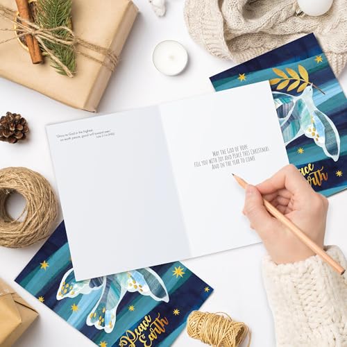 Religious Christmas Cards with Envelopes – Pack of 20, Dove of Peace