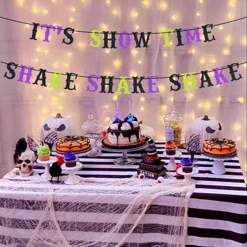 Beetle Birthday & Party Banner Decorations, Glitter IT'S SHOW TIME SHAKE SHAKE Halloween Christmas Beetle Themed Party Supplies, Xmas Birthday Party Baby Shower New Year Holiday Decor