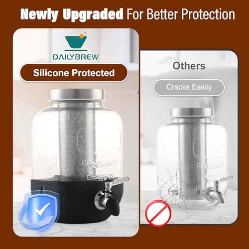 1 Gallon Cold Brew Coffee Maker with Stainless Steel Filter & Spigot