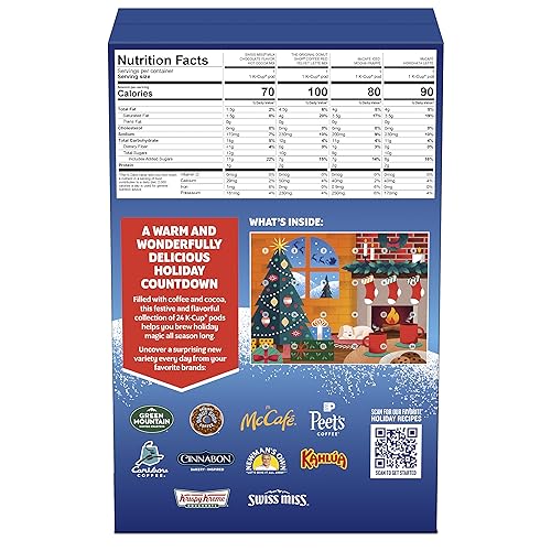 Keurig Advent Calendar Variety Pack - 24 Single Serve K-Cup Coffee Pods