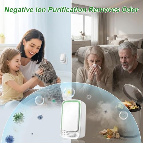TRPYD 4 Pack Negative Ion Air Purifiers for Bedroom Kitchen Office Portable Odor Smoke Dust Pet Air Cleaner