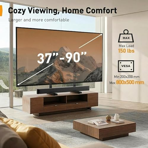 Perlegear Universal TV Stand Legs for 37-90 Inch TVs Up to 150 lbs - Adjustable Height & Easy Install