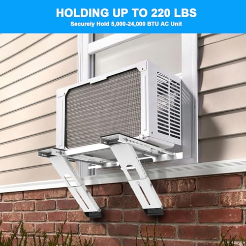 Heavy-Duty Universal Window AC Support Bracket for Up to 200lbs, No Drilling