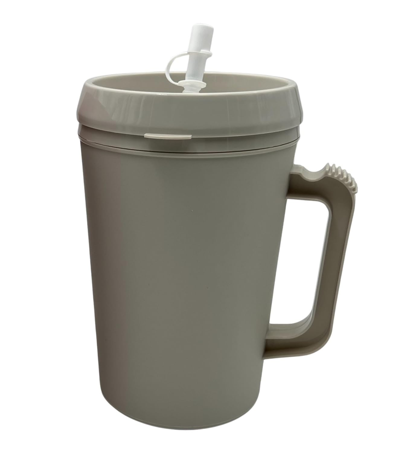 Hospital Insulated Double-Walled Water Pitchers 34 oz capacity With Flexible Straw and Pouring Spout 1 Rose and 1 Grey - (2 Pack)