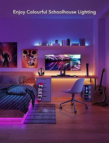 Govee 100ft RGB LED Strip Lights Smart WiFi Compatible for Alexa & Google