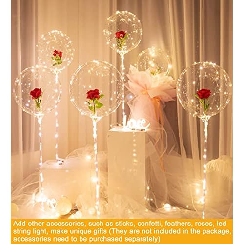 20 Inch Bobo Balloons Bubble Balloons, 10 Pcs Clear Bobo Balloon, Large Transparent Bubble Balloon for Christmas Wedding Birthday Party Decoration