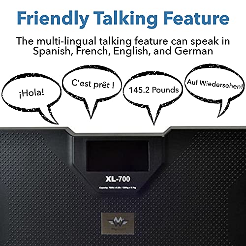 700-Lb Talking Body Weight Scale with Multilingual Voice and Large Display