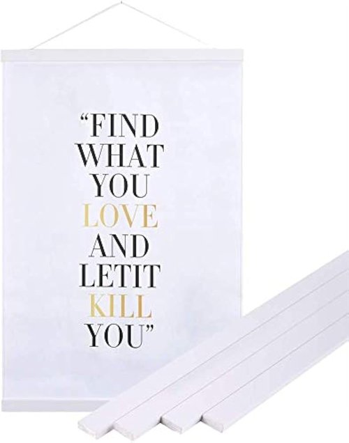Benjia Magnetic Light Wood Poster Frame - 30" for Photos & Artwork | White, 1 Pack