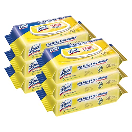 Lysol Disinfecting Hand Wipes with Lemon & Lime Blossom, 480 Count – Germ & Virus Killer