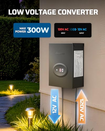 DEWENWILS 300W Low Voltage Landscape Transformer with Photocell & Timer