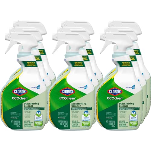 Disinfectant Spray Bottle 32 oz - Eco-Friendly, Kills 99.9% Germs & Viruses, 9-Pack