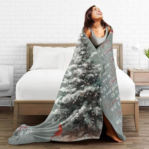 Christmas Tree Blanket I Can Only Image Throw Blanket Soft Cozy Warm Fuzzy Fleece Lightweight Plush Merch Christmas Tree Decor Gifts Lover for Man Woman Boy Girl Couch Bedding Sofa 50"X40"