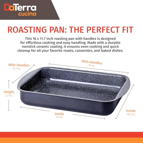 16x12-Inch Ceramic-Coated Nonstick Roasting & Lasagna Pan - Regular Size