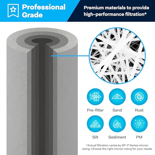Sediment Filter 5 Micron 10x2.5 Inch Replacement Cartridge - Pack of 24