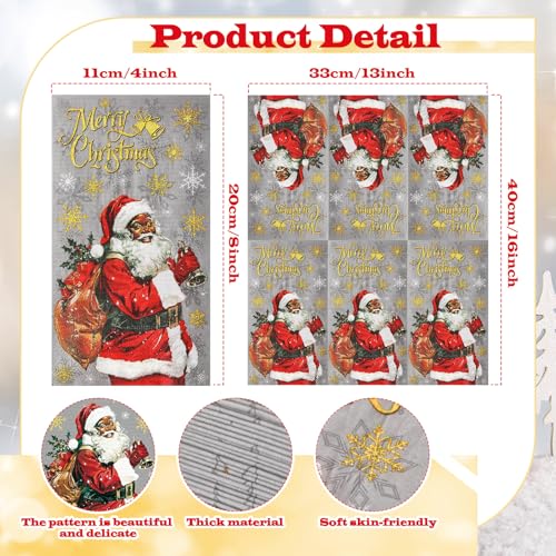 Cholemy Santa Claus Christmas Guest Napkins - 200 Pcs, 2-Ply Paper Towels