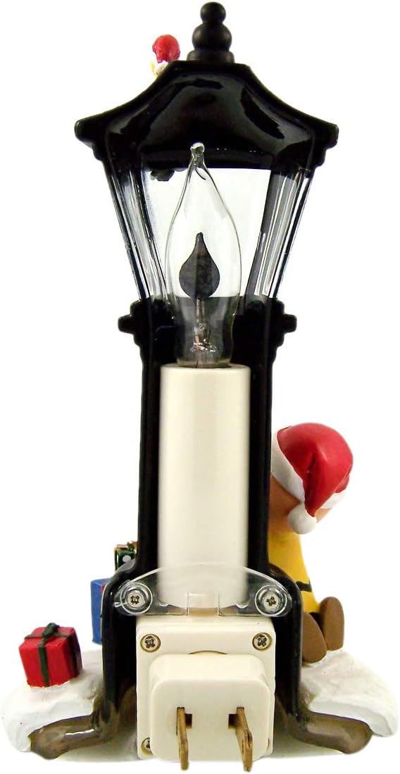 Roman | Charlie Brown and Snoopy Flicker Night Light - 8.25 Inch Decorative Lamp