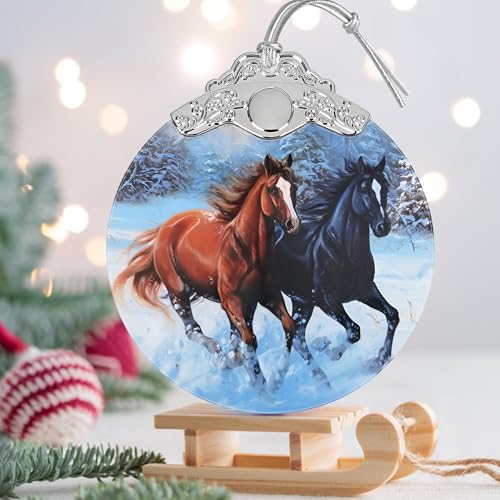 Horse Stained Glass Suncatcher Ornament - Jocidea Christmas Tree Decoration (Variation: Horse)