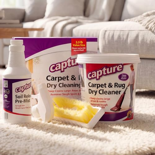 Capture Carpet Total Care Kit 2.5lb Dry Rug Cleaner & Pre-Mist Spray for 250 Sq Ft