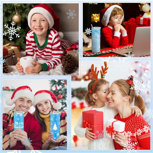Sliner Christmas 6-Pack 20oz Insulated Stainless Steel Travel Tumblers Winter