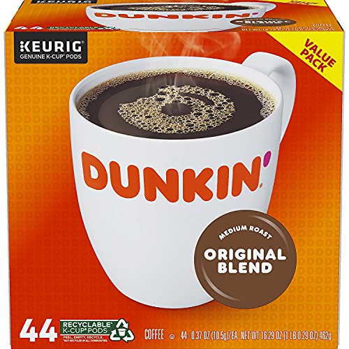 Dunkin' Donuts Original Blend Coffee K-Cup Pods Medium Roast 44-Count Pack