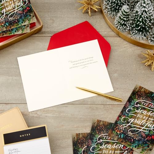 Hallmark 16-Pack Seasons to Be Grateful Christmas Cards Set