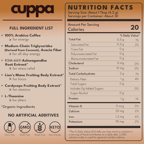 Medium Roast Mushroom Coffee with Adaptogens & Superfoods - 30 Servings