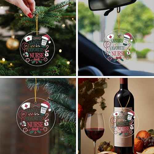 Nurse Christmas Ornament Gifts Stocking Stuffers for Women Practitioner Gifts for Women Funny Nurse Gift for Christmas Decor School Graduation Gift