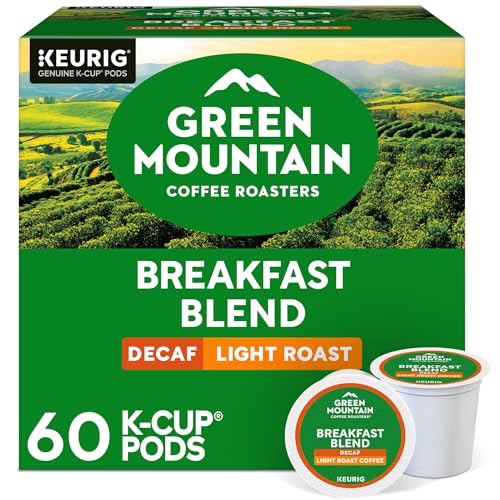 Green Mountain Coffee Roasters Decaf Breakfast Blend K-Cup Pods - 10 Count, Pack of 6