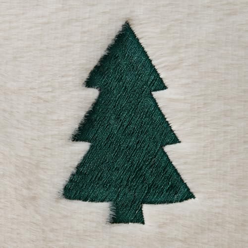 Allorry Christmas Pillow Covers 18x18 Beige Green Pack of 2 with Hidden Zipper