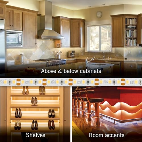 Armacost Lighting RibbonFlex Pro 12V LED Strip Lights 120 LEDs/m, 3000K Warm White, 32.8 ft