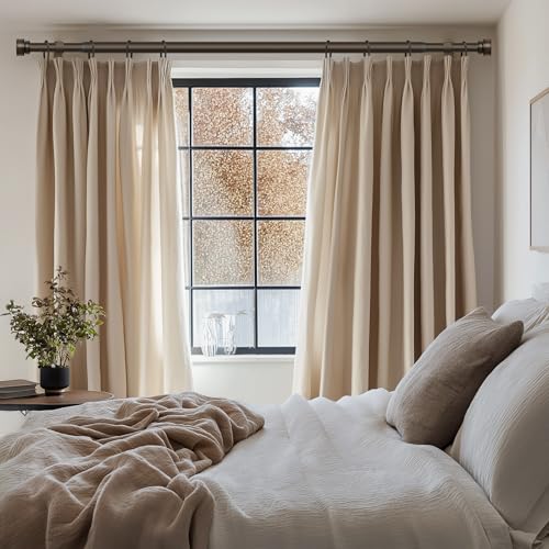 Antique Brown 2 Pack Adjustable Heavy Duty Curtain Rods - 16-60 Inches