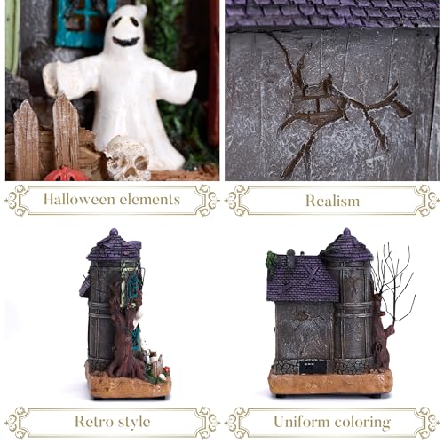 Valery Madelyn Medium Lighted Haunted House Halloween Decoration with Music & LED Lights