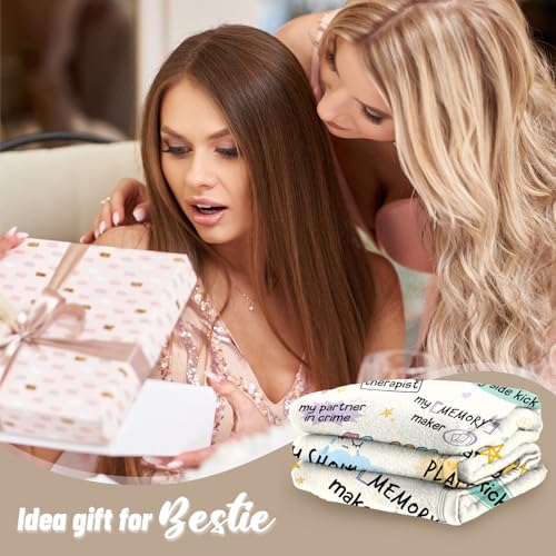 Flpoxzd Bestie Birthday Gift Blanket for Women 60x50 Inches - Cozy Friendship Throw