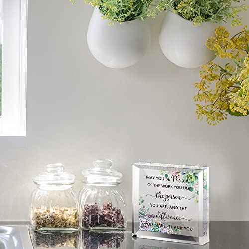 Yookeer Thank You Gift for Employees Coworker, Be Proud of the Work You Do Work Anniversary Christmas Appreciation Gift for Women Men Colleague(Bright Style)