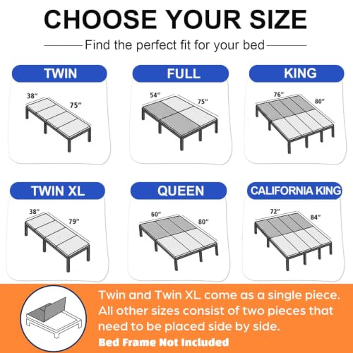 LAVEVE Queen Size Bunkie Board 60x80 Anti-Slip Bed Slat Support, Heavy Duty
