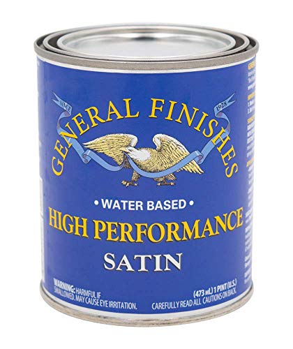 High Performance Water Based Topcoat Satin - 1 Pint, Durable Finish