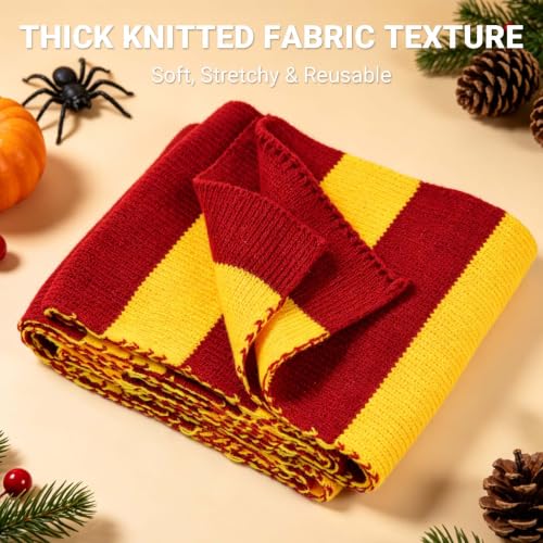 2 Pcs Wizard Knitted Christmas Tree Garland Scarf (10 ft) – 6.7in Width, Wizard Decor by Voccos