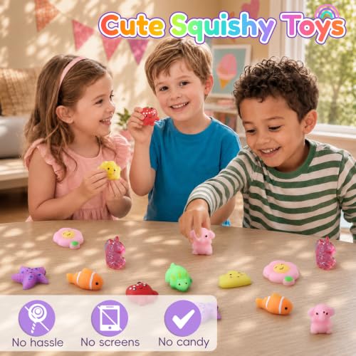 Kids Party Favor Set with Scratch Art Balloons Squishy Toys & Goodie Bags