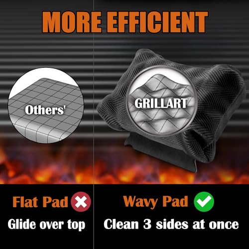 SteamWizards Bristle Free Grill Brush - Black 17-Inch Outdoor Grill Cleaner
