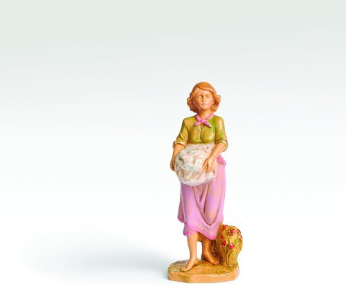 Fontanini by Roman | Eliana Girl Villager Nativity Figure - 5" Handmade in Italy, Hand-Painted Detail
