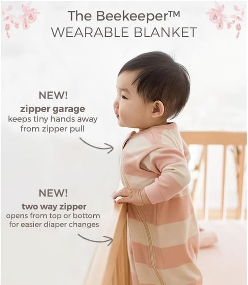 Burt's Bees Baby Organic Cotton Beekeeper Wearable Blanket - Unisex Newborn Essentials