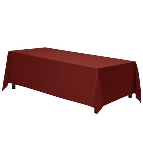 Gee Di Moda Rectangle Tablecloth - 90 x 156 Inch Burnt Orange Table Cloth for 8 Foot Tables with Floor-Length Drop - Heavy Duty Washable Fabric for Holiday Party, Dinner, Weddings & Baby Shower