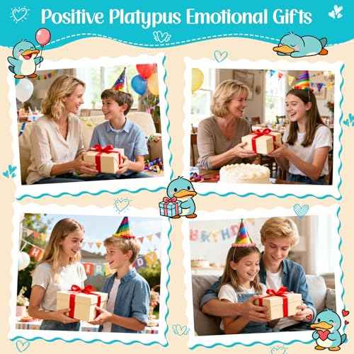 Belatelove Funny Birthday Cards for Women, Men ? Mini Handmade Crochet Platypus Birthday Gifts for Mom, Dad, Son, Daughter, Sister, Friends, Girls, Boys ? 2025 Christmas Desk Home Decorations